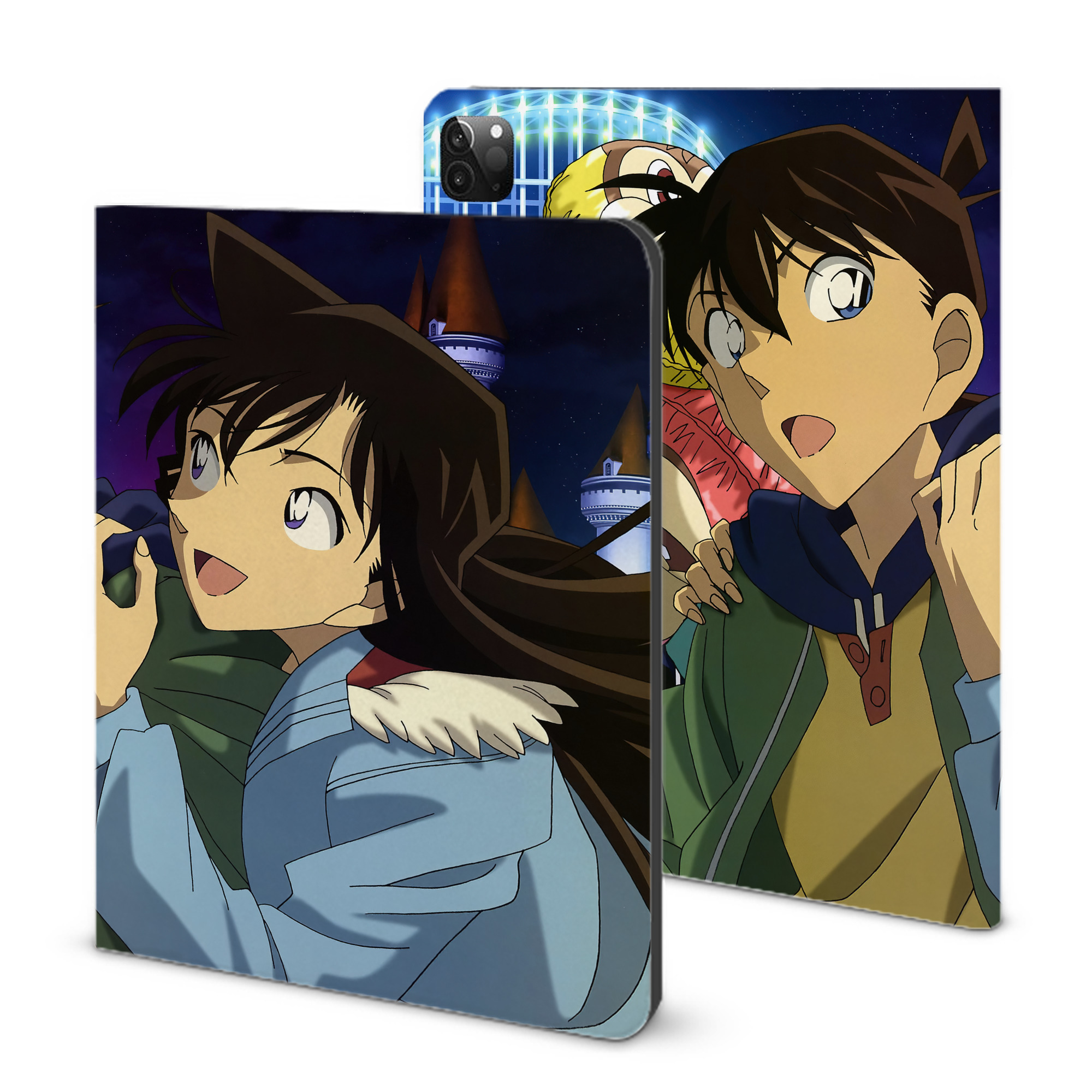 （画像用） 名探偵コナン Detective Conan IPadケース ペンホルダー付き ブックスタイルデザイン